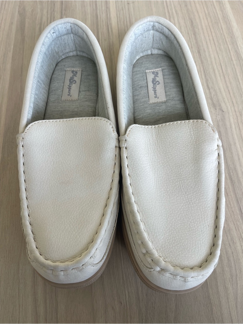 My Slippers Women's White Slip-On Moccasin